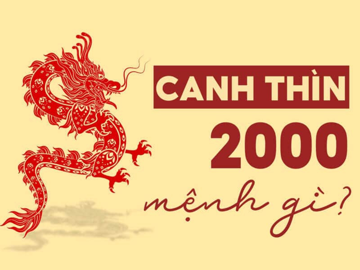 Người tuổi Thìn sinh năm 2000 (Canh Thìn) thuộc Mệnh Kim, cụ thể là nạp âm Bạch Lạp Kim