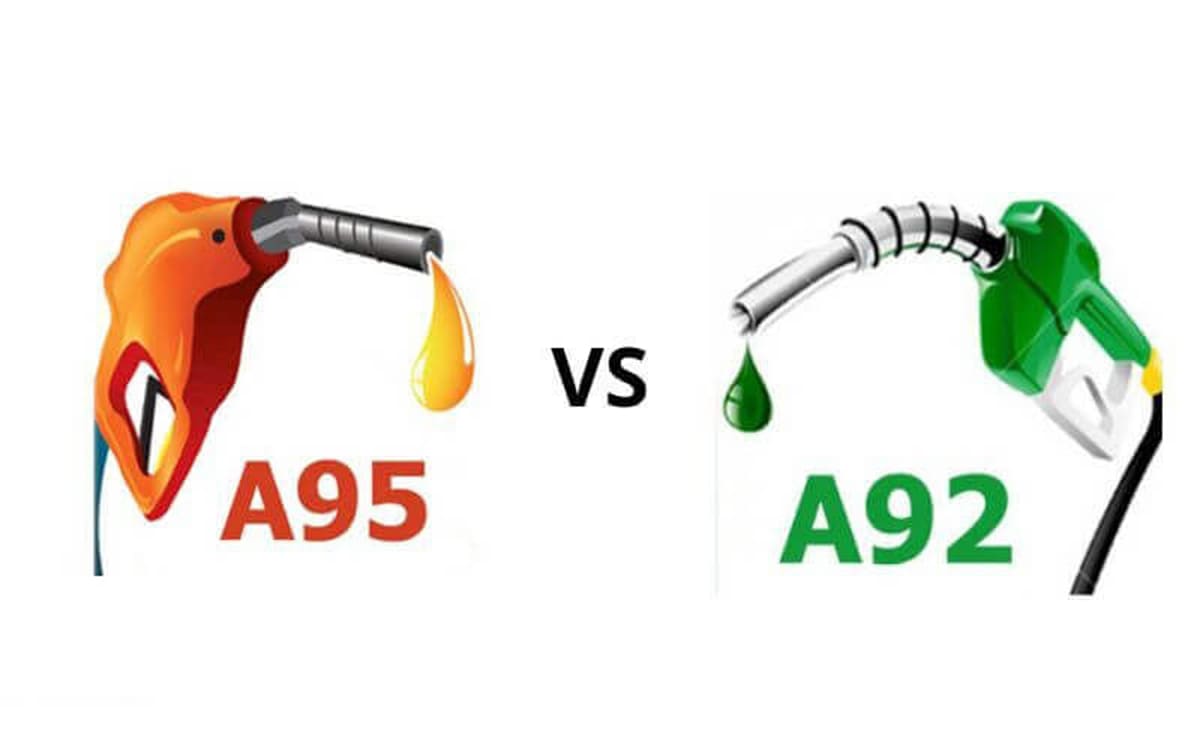 So sánh sự khác nhau giữa xăng A95 và xăng A92